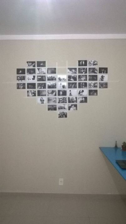 Tutorial coração de parede com fotografias