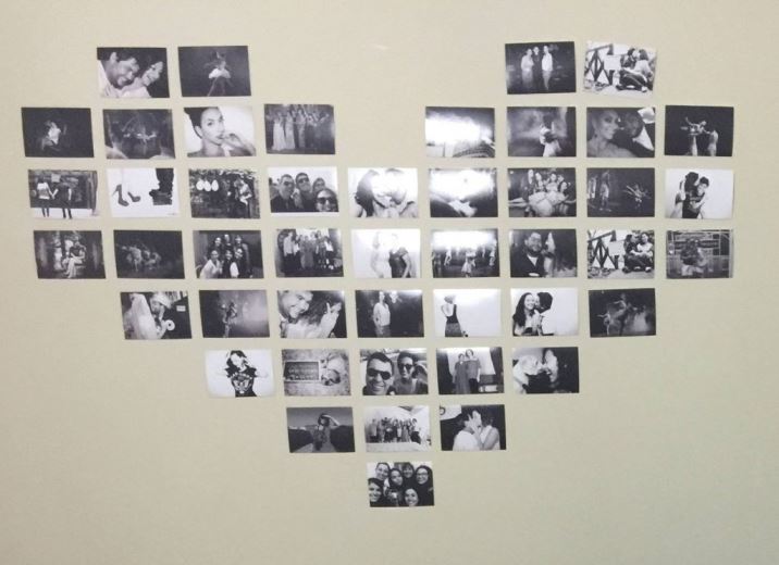 Tutorial coração de parede com fotografias