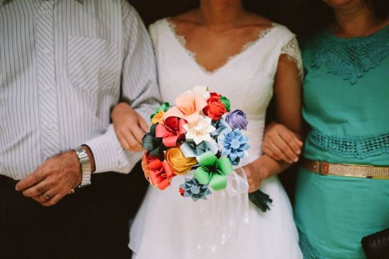 Relato real casamento Espirito Santo tsurus flores de papel DIY 