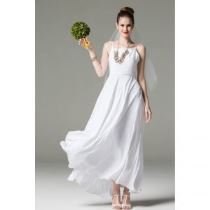 Vestido de noiva branco simples