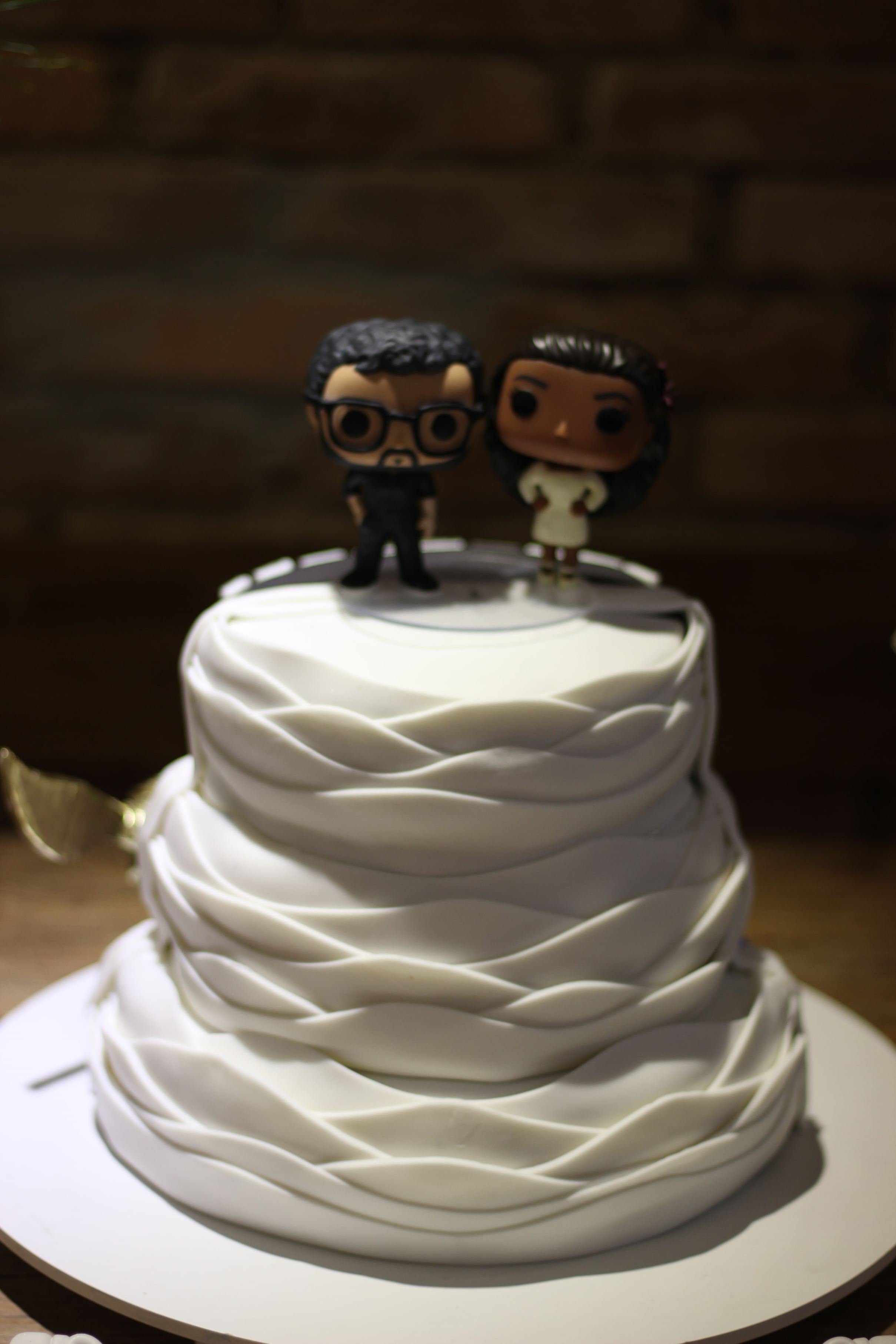 bolo de casamento geek